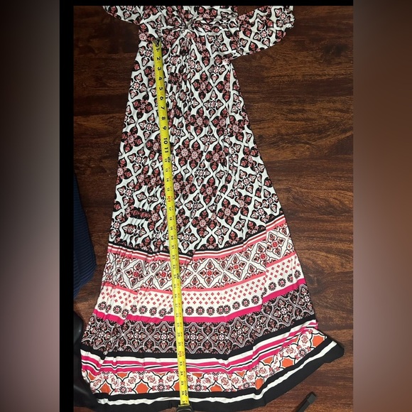 WHBM White House Black Market Maxi Dress Twist Front Batik Print Knit Sz: XS197D - Picture 8 of 11